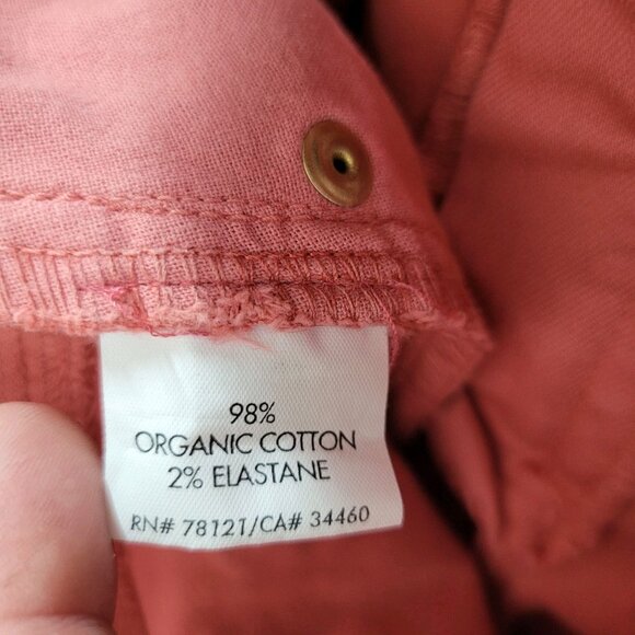 Eileen Fisher Jeans 16 Womens Pink Organic Cotton High Rise Stretch Slim Leg - Picture 5 of 5